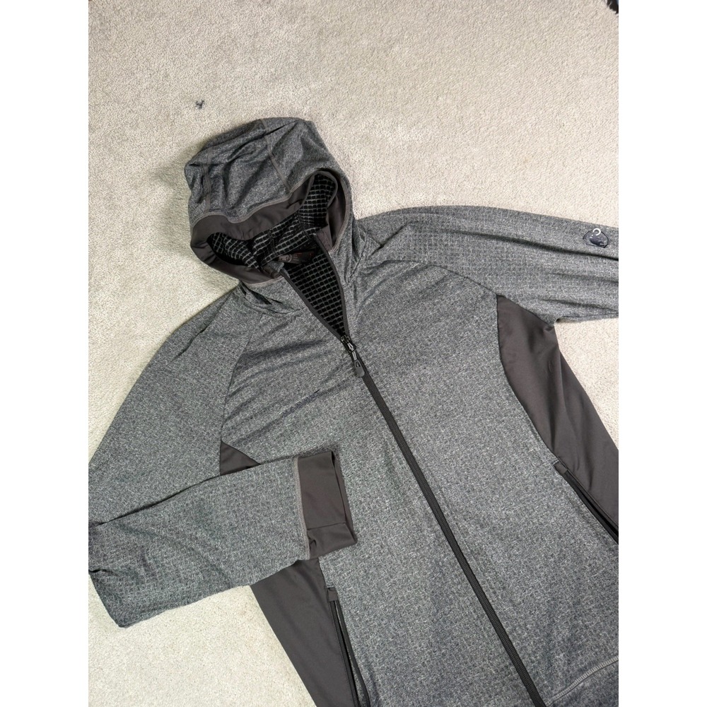 Mammut Jacket Women L Black Elwha Hooded Full Zip Fleece Performance Hiking Read